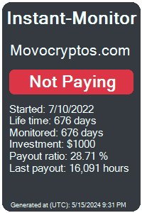 movocryptos.com Monitored by Instant-Monitor.com