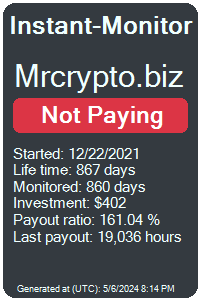 mrcrypto.biz Monitored by Instant-Monitor.com