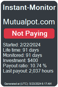 mutualpot.com Monitored by Instant-Monitor.com