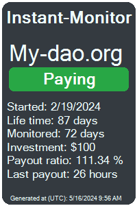 my-dao.org Monitored by Instant-Monitor.com