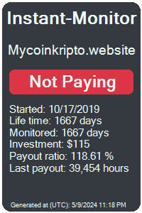 mycoinkripto.website Monitored by Instant-Monitor.com