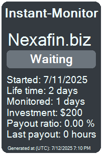 nexafin.biz Monitored by Instant-Monitor.com
