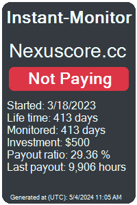 nexuscore.cc Monitored by Instant-Monitor.com