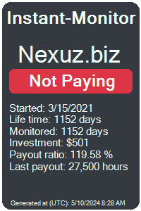 nexuz.biz Monitored by Instant-Monitor.com