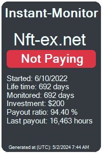 nft-ex.net Monitored by Instant-Monitor.com