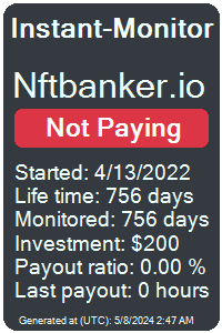 nftbanker.io Monitored by Instant-Monitor.com