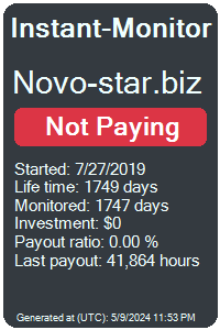 novo-star.biz Monitored by Instant-Monitor.com