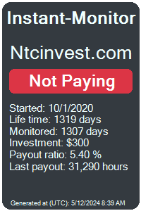 ntcinvest.com Monitored by Instant-Monitor.com
