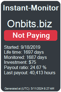 onbits.biz Monitored by Instant-Monitor.com