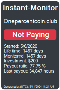onepercentcoin.club Monitored by Instant-Monitor.com