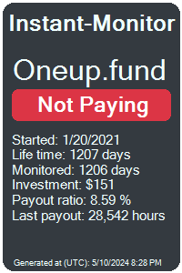 oneup.fund Monitored by Instant-Monitor.com