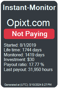 opixt.com Monitored by Instant-Monitor.com