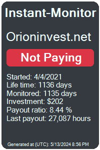 orioninvest.net Monitored by Instant-Monitor.com