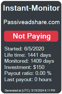 passiveadshare.com Monitored by Instant-Monitor.com