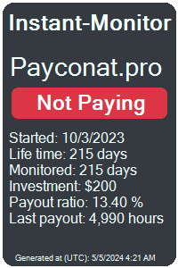 payconat.pro Monitored by Instant-Monitor.com