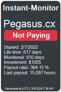 pegasus.cx Monitored by Instant-Monitor.com