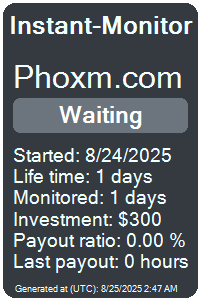 phoxm.com Monitored by Instant-Monitor.com