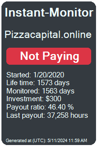 pizzacapital.online Monitored by Instant-Monitor.com