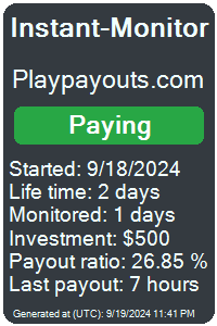 playpayouts.com Monitored by Instant-Monitor.com