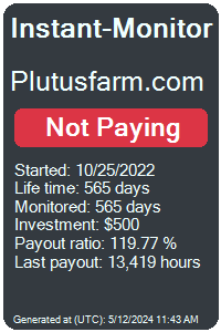 plutusfarm.com Monitored by Instant-Monitor.com