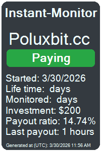 poluxbit.cc Monitored by Instant-Monitor.com