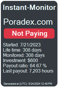 poradex.com Monitored by Instant-Monitor.com