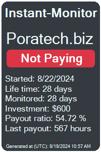 poratech.biz Monitored by Instant-Monitor.com