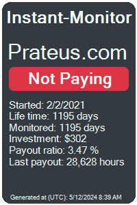 prateus.com Monitored by Instant-Monitor.com