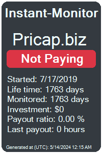 pricap.biz Monitored by Instant-Monitor.com