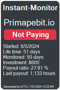 primapebit.io Monitored by Instant-Monitor.com