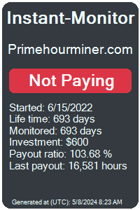 primehourminer.com Monitored by Instant-Monitor.com