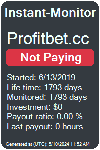profitbet.cc Monitored by Instant-Monitor.com