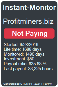 profitminers.biz Monitored by Instant-Monitor.com