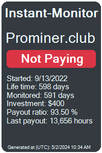 prominer.club Monitored by Instant-Monitor.com