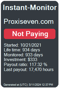 proxiseven.com Monitored by Instant-Monitor.com