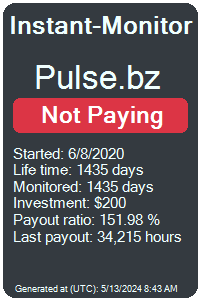 pulse.bz Monitored by Instant-Monitor.com