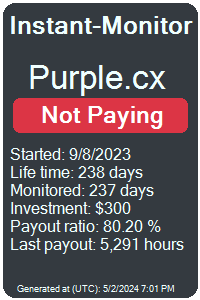 purple.cx Monitored by Instant-Monitor.com