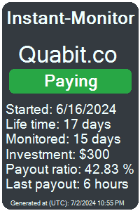 quabit.co Monitored by Instant-Monitor.com