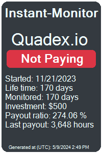 quadex.io Monitored by Instant-Monitor.com