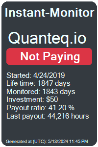 quanteq.io Monitored by Instant-Monitor.com
