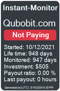 qubobit.com Monitored by Instant-Monitor.com