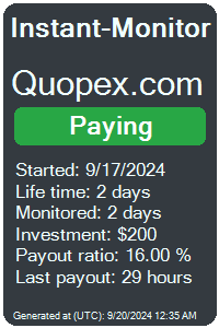 quopex.com Monitored by Instant-Monitor.com