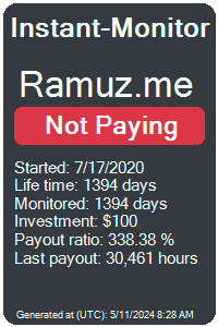 ramuz.me Monitored by Instant-Monitor.com