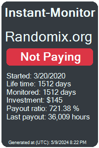 randomix.org Monitored by Instant-Monitor.com