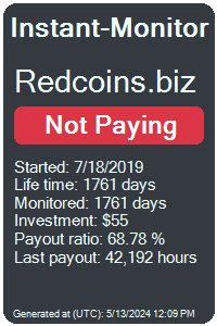 redcoins.biz Monitored by Instant-Monitor.com