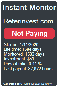 referinvest.com Monitored by Instant-Monitor.com