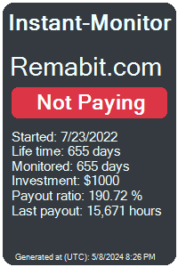 remabit.com Monitored by Instant-Monitor.com