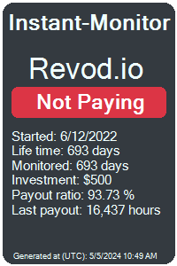 revod.io Monitored by Instant-Monitor.com