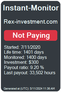 rex-investment.com Monitored by Instant-Monitor.com