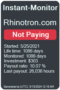 rhinotron.com Monitored by Instant-Monitor.com